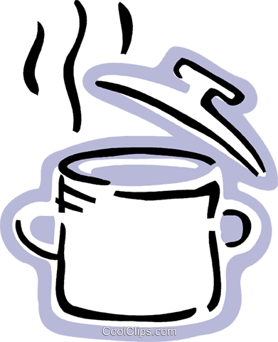 Boiling Pot Of Soup Royalty Free Vector Clip Art - Panela Vetor Png (391x480)