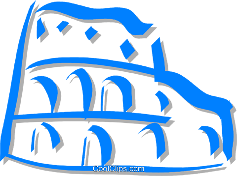 Roman Coliseum Royalty Free Vector Clip Art Illustration - Roman Coliseum Royalty Free Vector Clip Art Illustration (480x358)