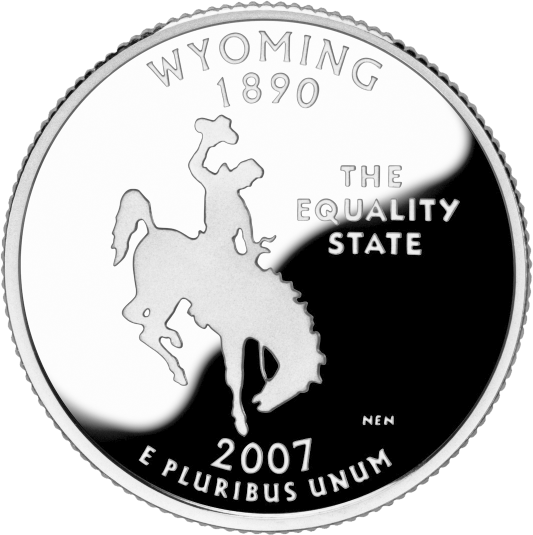 Bucking Horse And Rider Wikiwand Png Wyoming Bucking - Wyoming State Quarter (1080x1080)