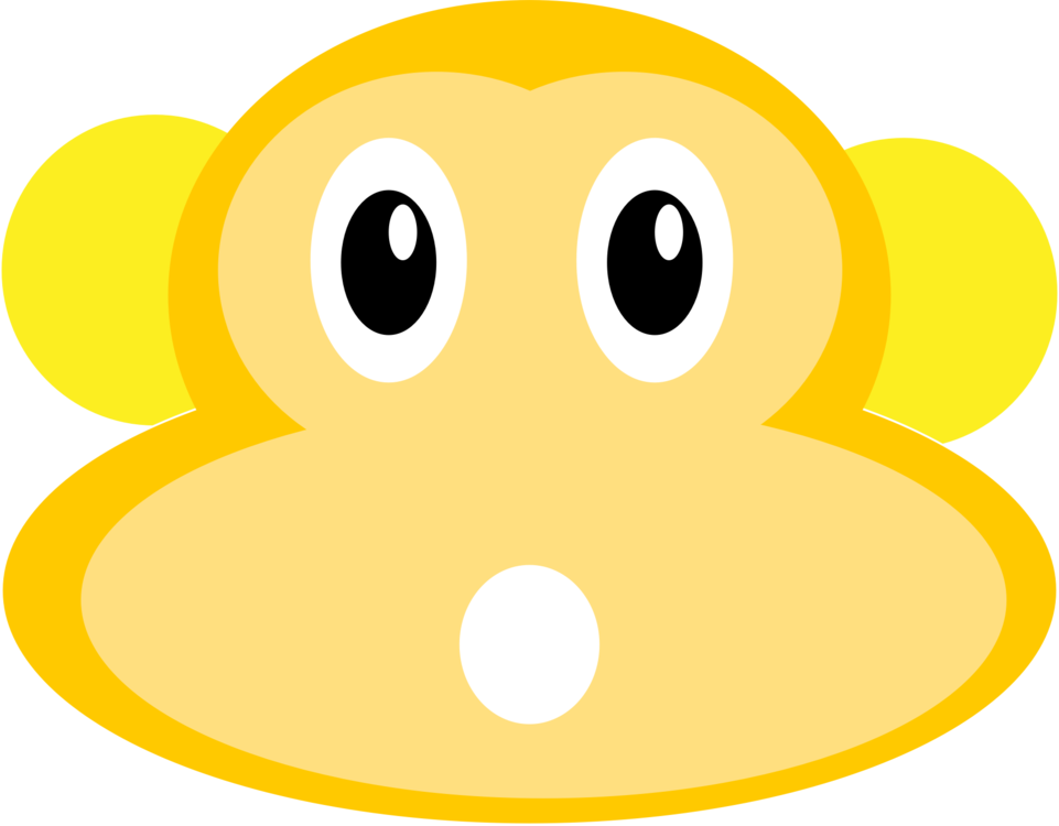 Smiley Snout Face Monkey Cheek - Face (961x750)