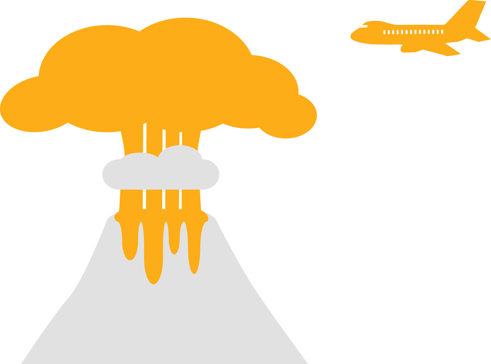 Clipart Cloud Volcano - Eruption Transparent Clipart (1629x1208)