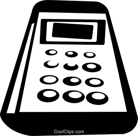 Calculator Royalty Free Vector Clip Art Illustration - Arithmetic (480x473)