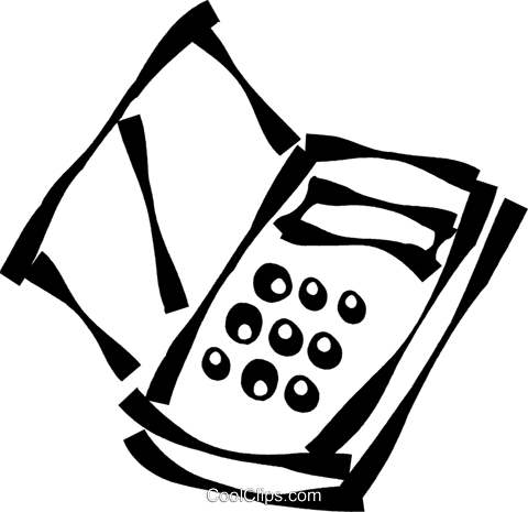 Calculator Royalty Free Vector Clip Art Illustration - Mobile (480x465)