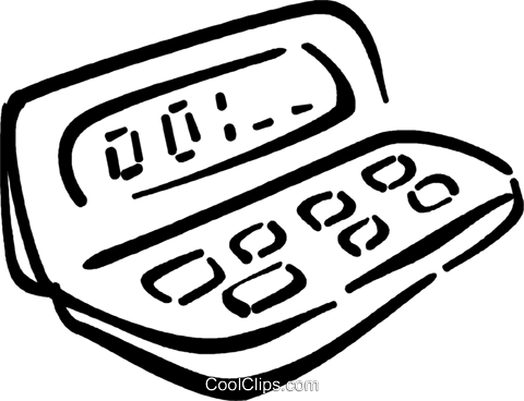 Calculator Royalty Free Vector Clip Art Illustration - Calculator Royalty Free Vector Clip Art Illustration (480x368)