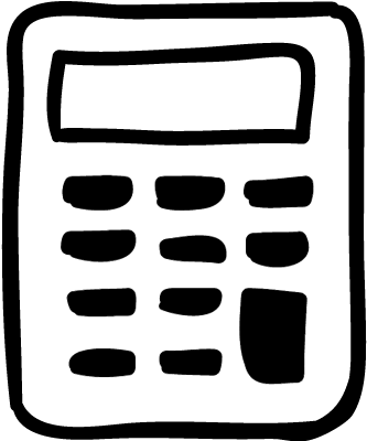 Calculator Hand Drawn Vector - Calculator Hand Drawn (400x399)