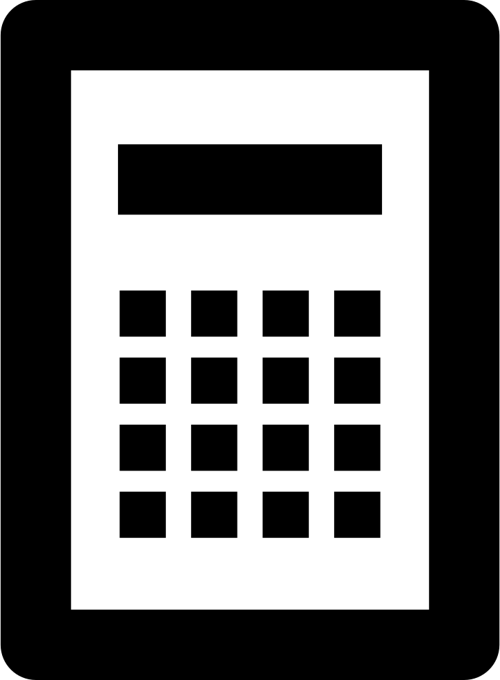 Calculator Comments - Calculator Icon White Png (720x980)