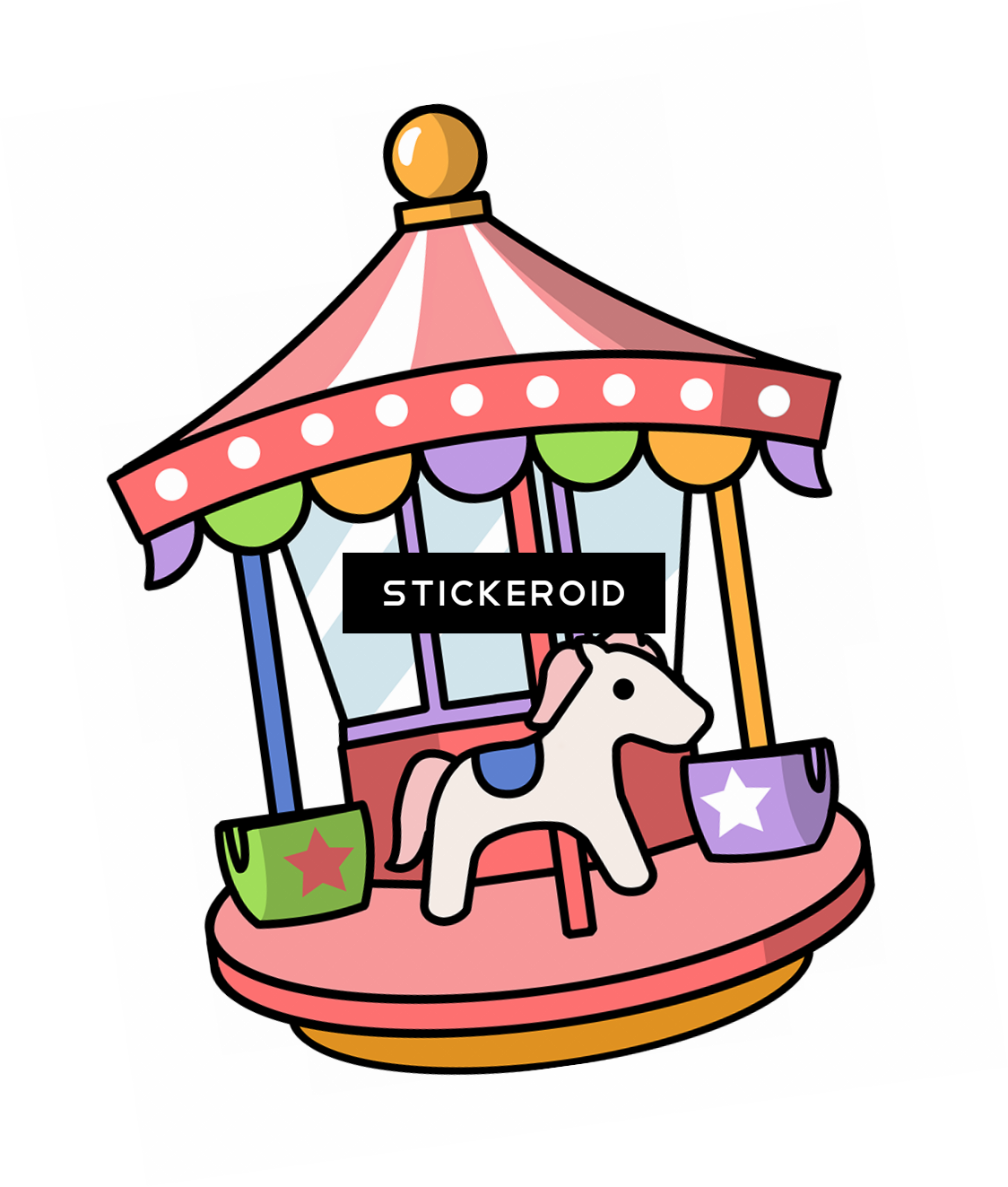Carousel Sport - Theme Park Clip Art (1124x1323)