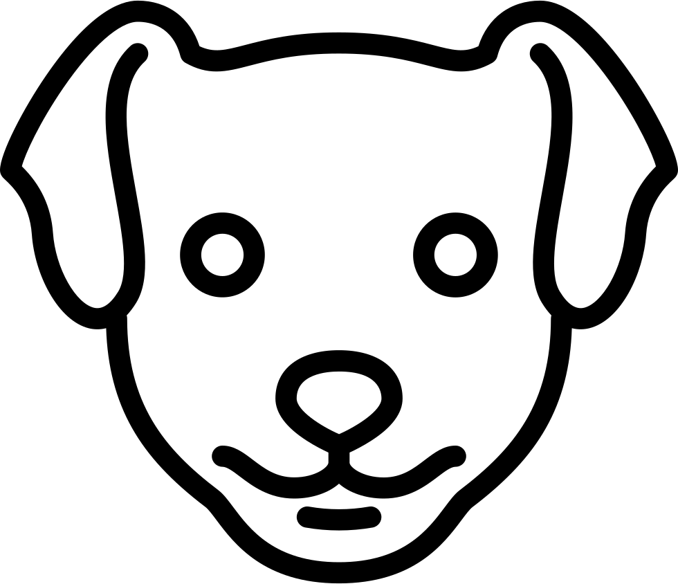 Puppy Svg Line Art - Line Drawing Dog Head (980x844)