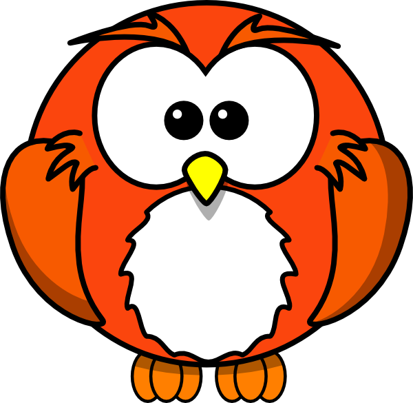 Orange Owlette Clip Art At Clker Com Vector Clip Art - Cartoon Animals To Colour (600x585)