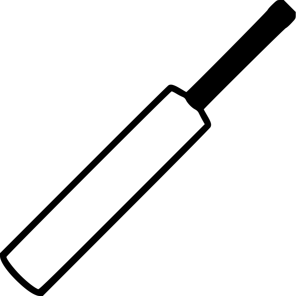 Cricket Bat Sport Gear Batsman Equipment Svg Png Icon - Cricket Bat Coloring Pages (981x980)