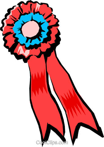 First Place Ribbon Royalty Free Vector Clip Art Illustration - Place Ribbon Clip Art (341x480)