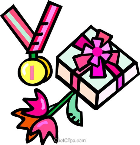First Place Medal With Flowers And Gifts Royalty Free - Lottery (462x480)