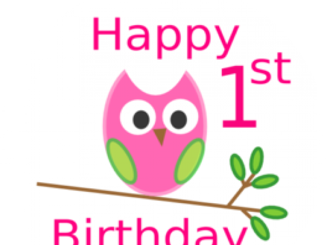 First Birthday Clipart - Happy 1st Birthday Wishes Girl (640x480)