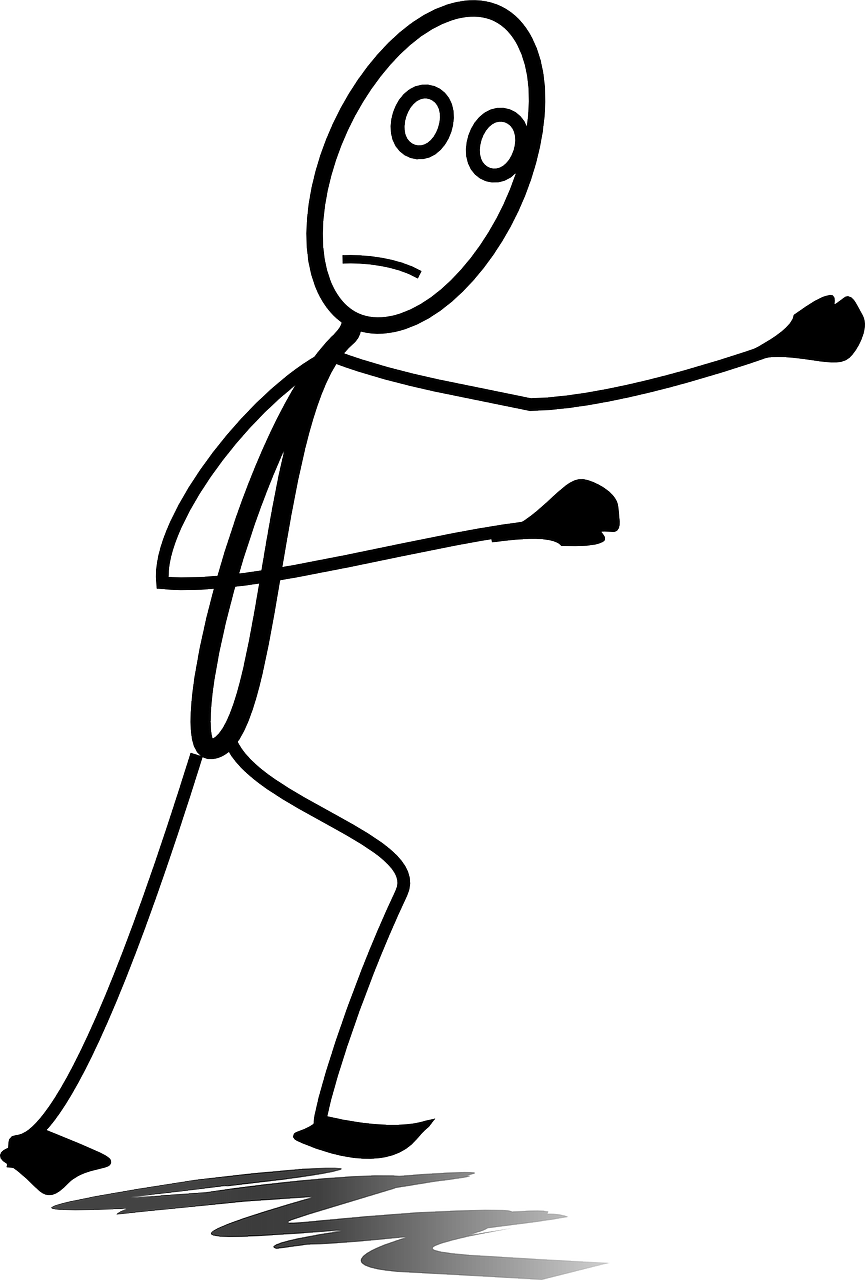 Your Only Option Is To Run At Him With Your Fists - Stick Figure Transparent Background (865x1280)
