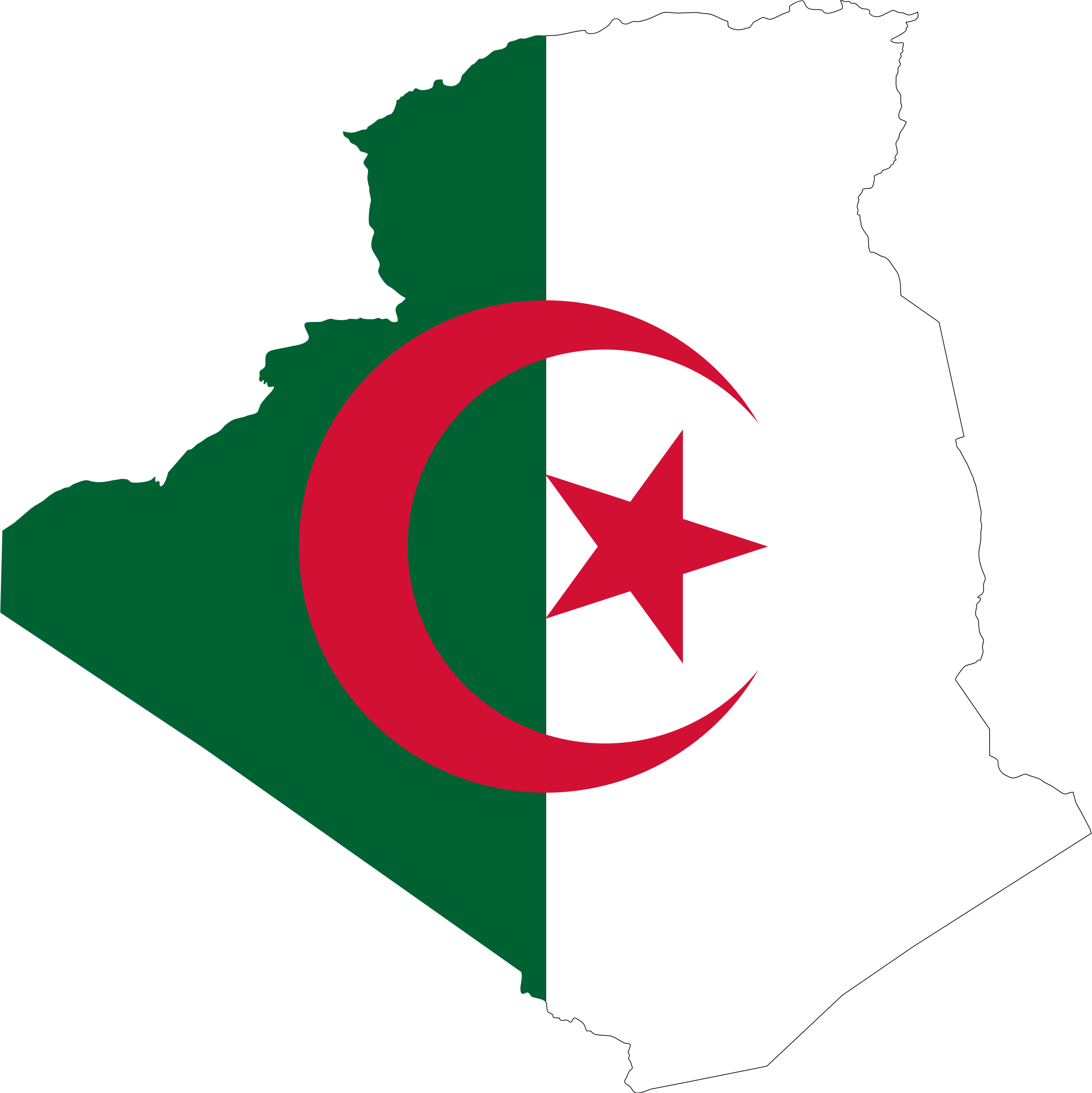 All Photo Png Clipart - Algeria Flag (2397x2400)