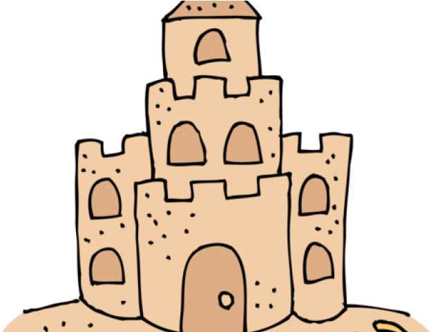 Sand Clipart Summer - Drawing Of A Sandcastle (640x480)