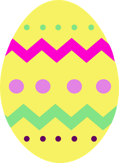 Easter, Egg, Yellow, Chevron - Yellow Easter Egg (404x550)
