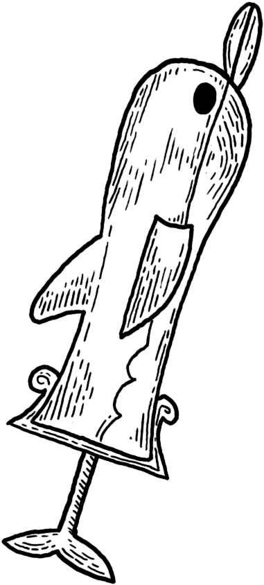 Magiespada Delfín - Line Art (388x848)