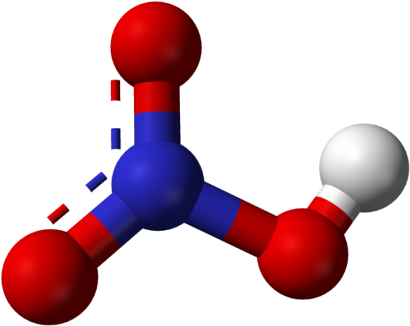 Nitric Acid - Molecular Structure Of Nitric Acid (640x521)