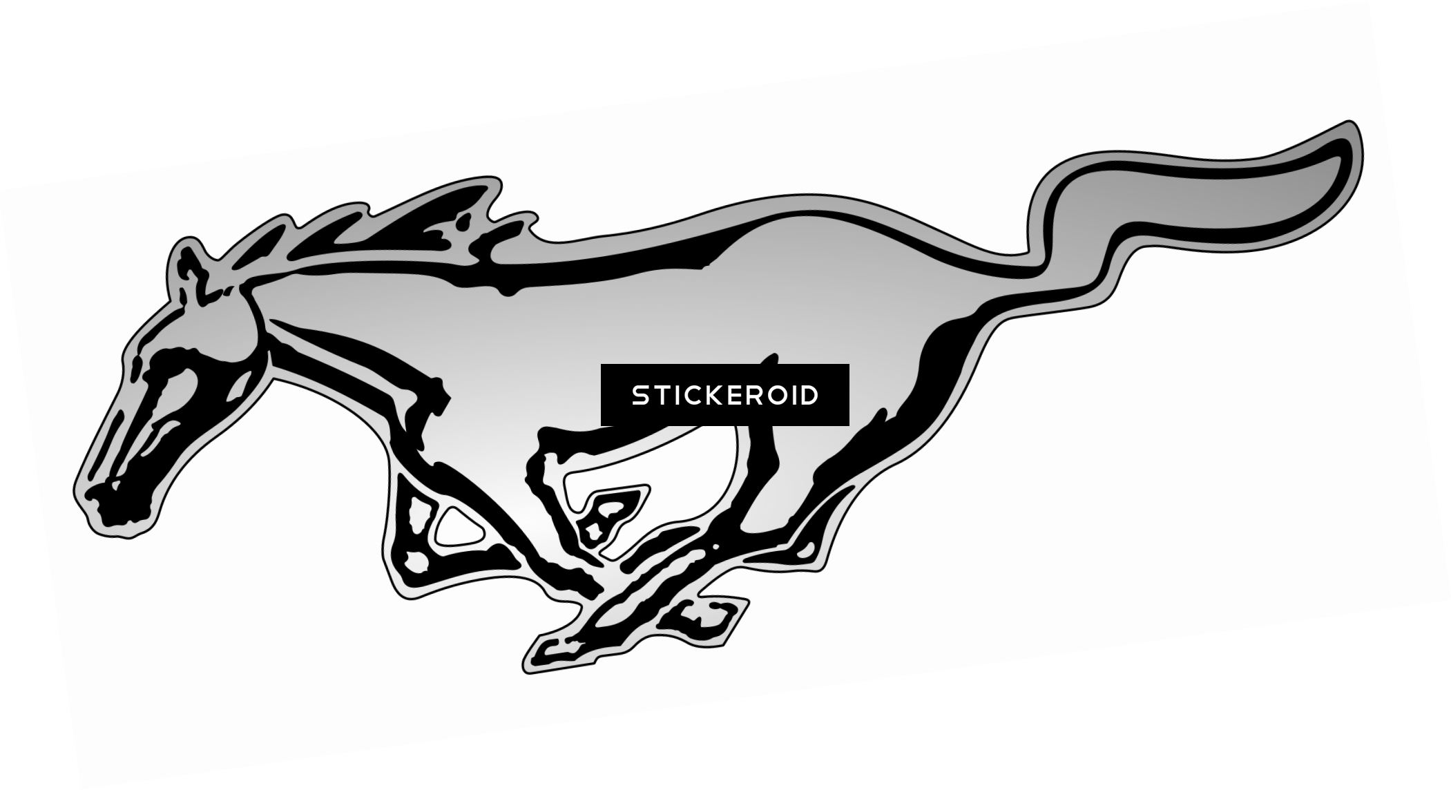 Vintage Ford Mustang - Luxury Car Horse Logo (2101x1144)