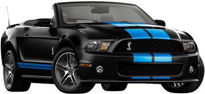Cadillac Clipart Shelby Mustang - 2013 Mustang Convertible Black (500x313)
