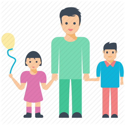 Single Clipart Single Dad - Clip Art Single Parent Family (512x512)