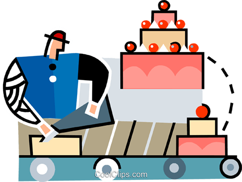 Baker Decorating A Cake Royalty Free Vector Clip Art - Baker Decorating A Cake Royalty Free Vector Clip Art (480x361)