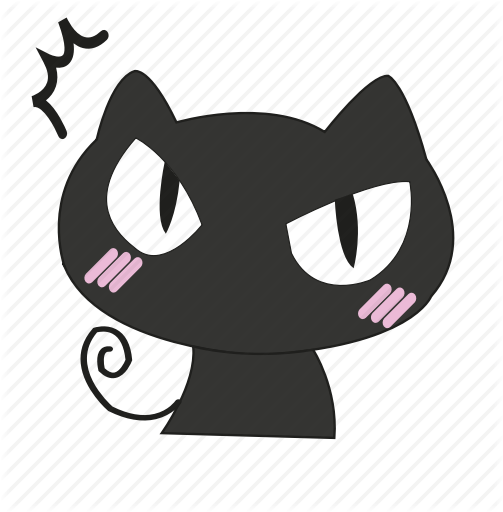Angry Cat Emoticon Face Shame Icon Cat Emoticon - Cute Cat Icon Png (503x512)
