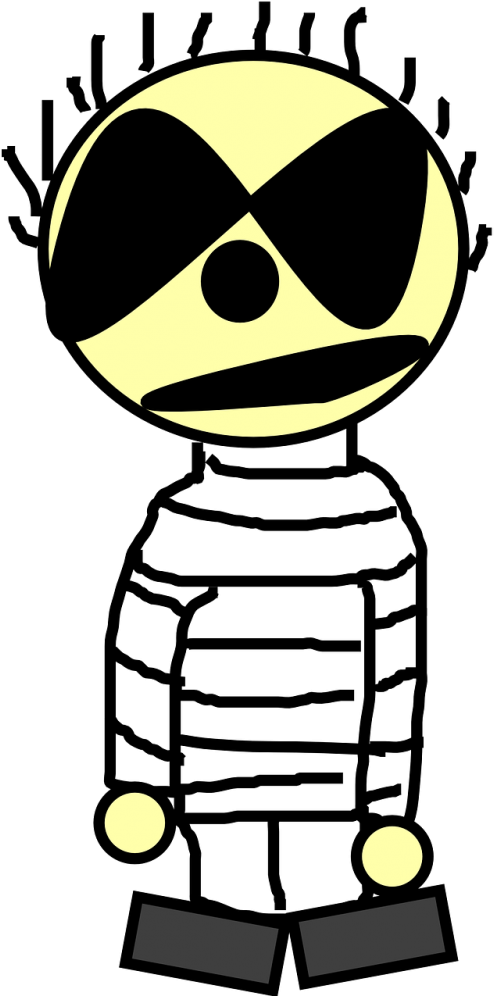 Vector Graphics - นักโทษ Png (500x1000)