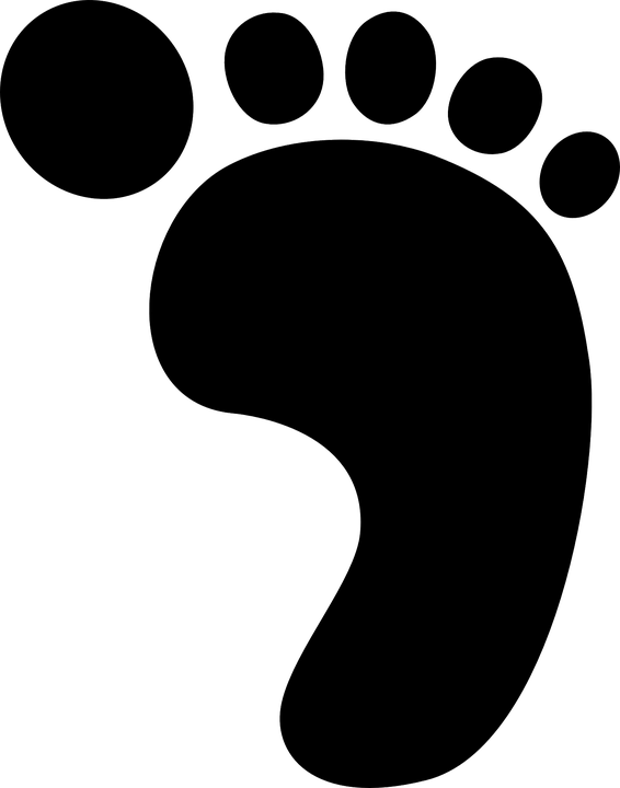 Gallery Black And White Drawings Art Human - Foot Print (566x720)