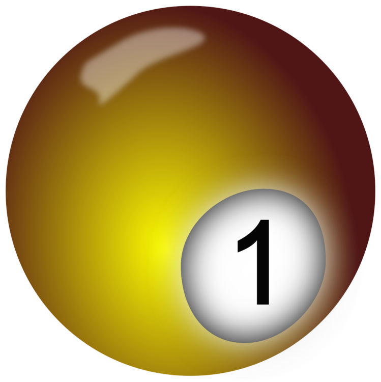 Billiard Balls Pool Billiards Rack Computer Icons - Angka 1 Di Bola Bilyar (749x750)