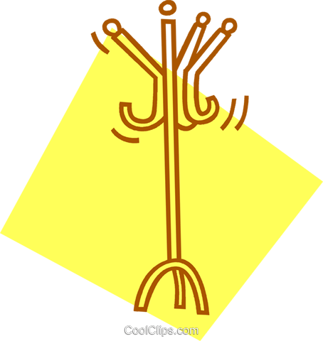 Coat Rack Royalty Free Vector Clip Art Illustration - Illustration (454x480)