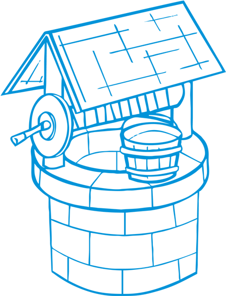 Digging Of 471 Water Well In - Well Black And White Clipart (700x635)