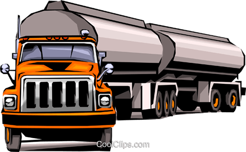 Tanker Truck Royalty Free Vector Clip Art Illustration - Carreta Vetor Png (480x297)