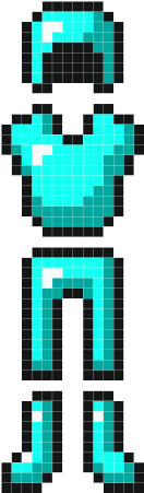 Herobrine With Sword Coloring Page - Minecraft Diamond Armor (350x450)