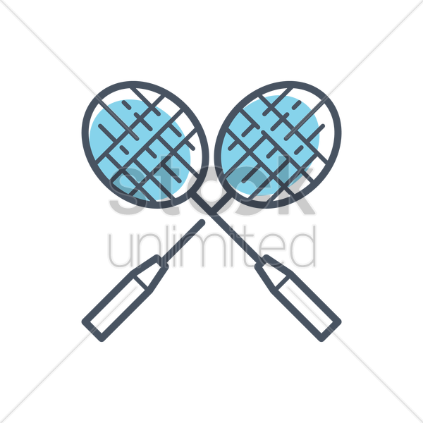 Badminton Racket Clipart Racket Badminton Clip Art - Badminton Racket Icon (600x600)
