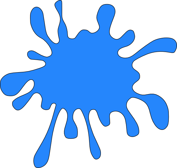 Blue Splat Clip Art At Clker - Red Paint Splatter Clipart (600x568)