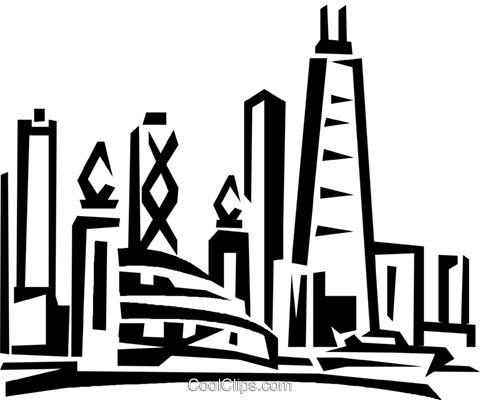 Cityscape Royalty Free Vector Clip Art Illustration - 三角 合併 (480x400)