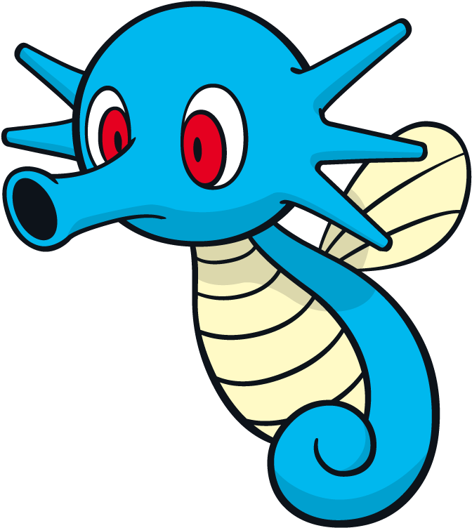 Horsea Pokemon Character Vector Art Free Vector Silhouette - Horsea Pokemon (800x800)