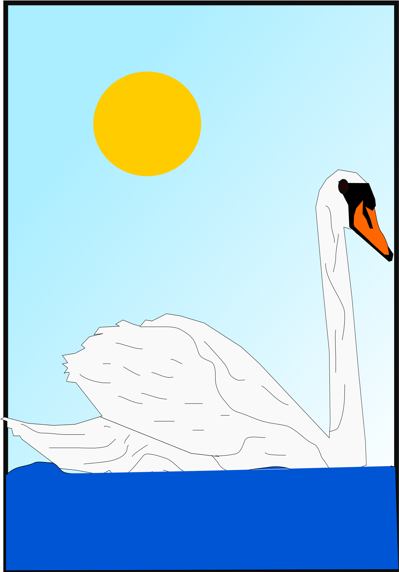 Swan - Clip Art (1697x2400)