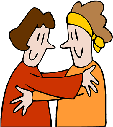 Free Clipart Hug (400x441)