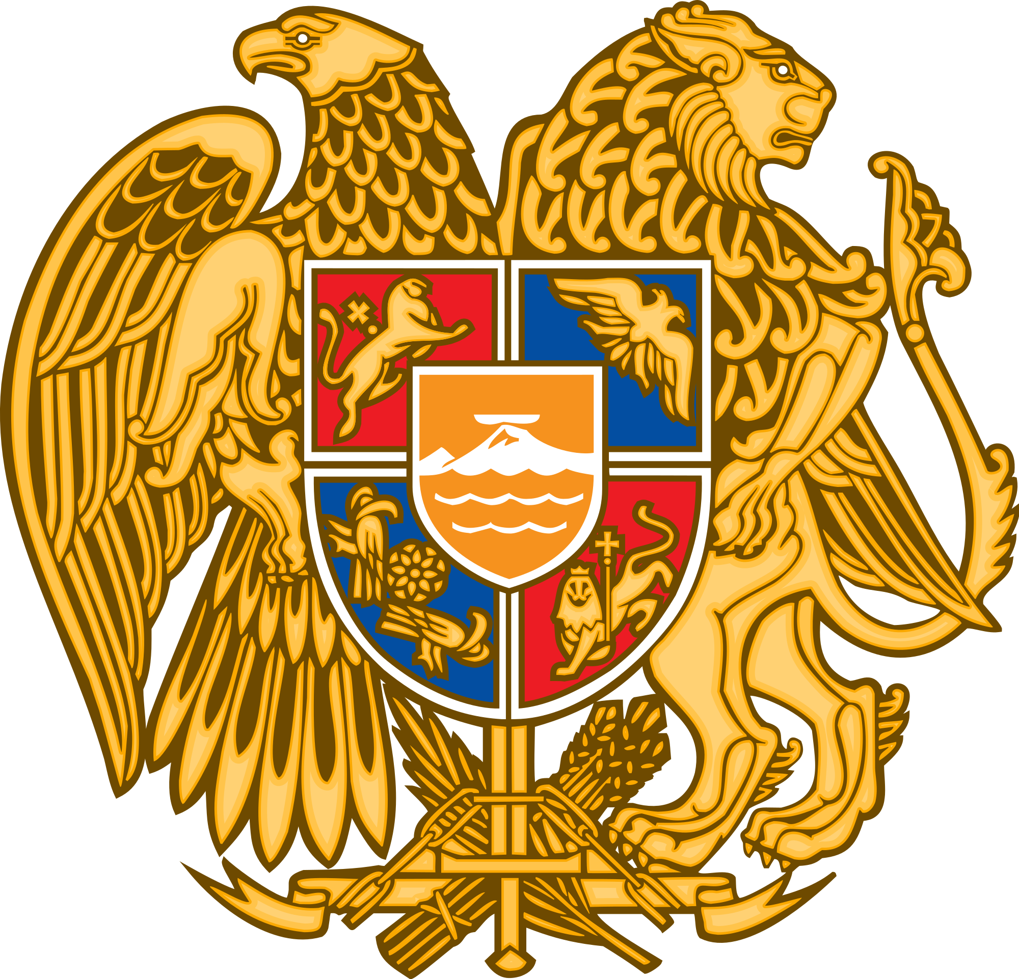 Coat Of Arms Of Armenia Wikipedia India Clip Art Japan - Armenia Coat Of Arms (2000x1922)