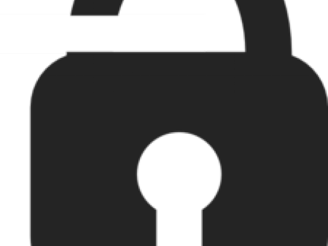 Lock Clipart Clip Art - Silhouette (640x480)