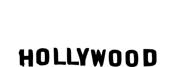 Hollywoodland Sign, Vector Art - Hollywood Sign Clip Art (600x232)