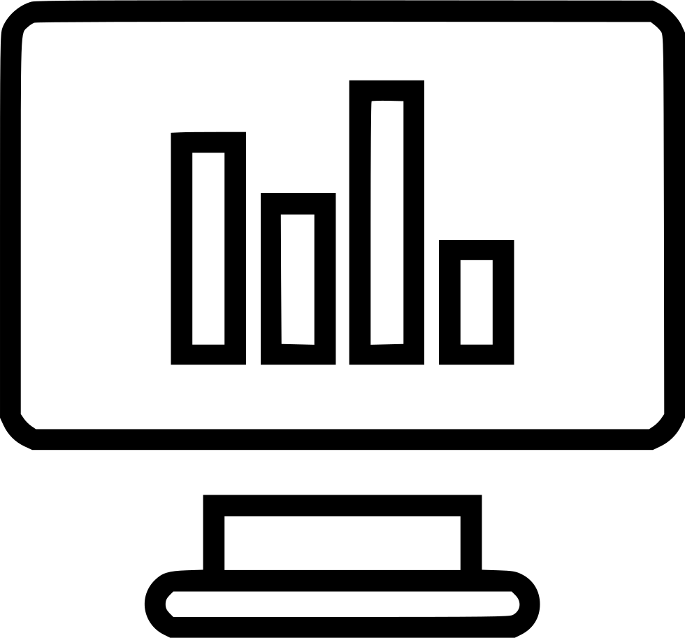 Bars Graph Monitor Online Svg Png Icon - Travel Website Icon Png (980x912)