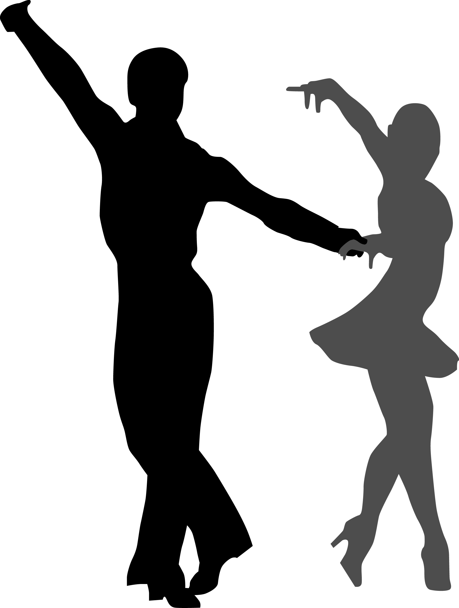 Ballroom Dance Dancing Material For Men And - Dancing Couple Silhouette (1954x2586)