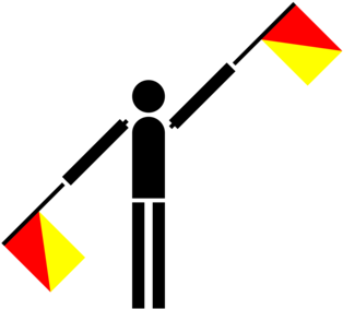 Flag Semaphore International Maritime Signal Flags - Semaphore Flags L (374x340)