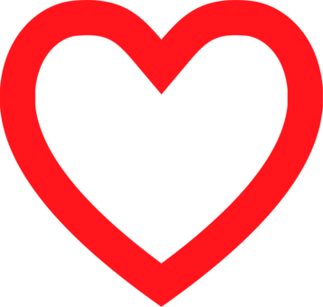 Heart Computer Icons Symbol Shape Love - Borde Corazon Rojo Png (357x340)