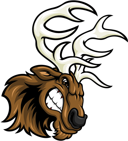 Printed Vinyl Male Deer Head Stickers Factory - Deer Angry (600x600)