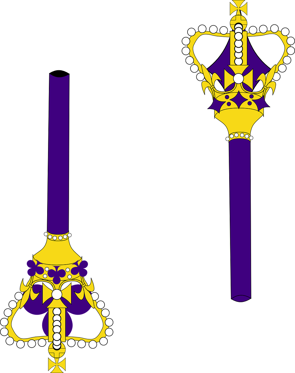 Sceptre Purple Staff - King Staff Vector (1013x1280)